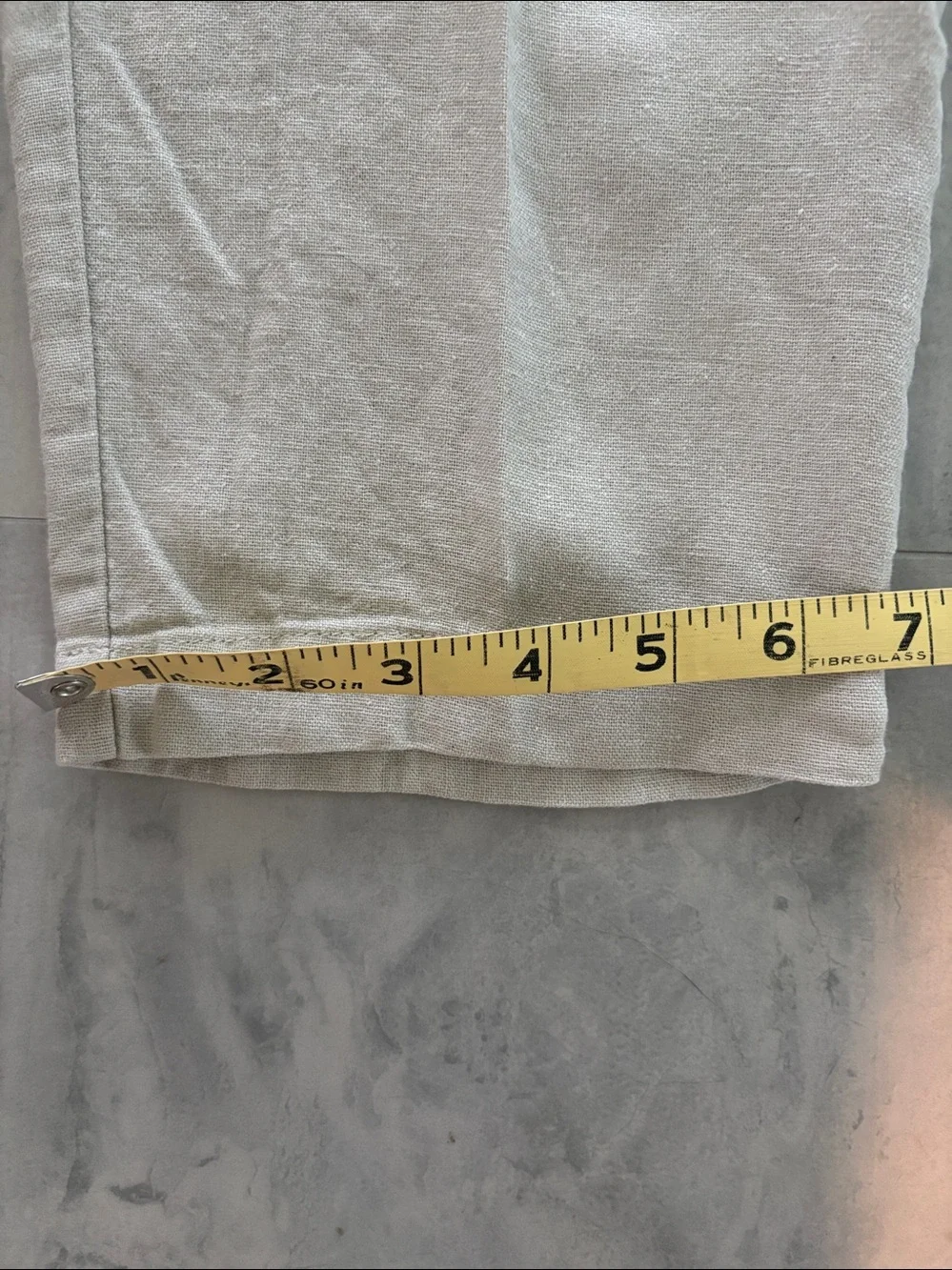 Ellen Tracy linen blend pants Elastic waist/button decor straight leg  size M